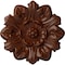 Ekena Millwork Emery Leaf Ceiling Medallion, Hand-Painted Burnished Mahogany Crackle, 7 5/8"OD x 1"P CM07EMBMC - alternate 1